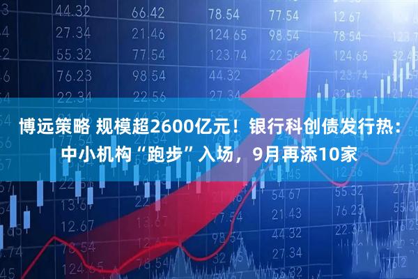 博远策略 规模超2600亿元！银行科创债发行热：中小机构“跑步”入场，9月再添10家