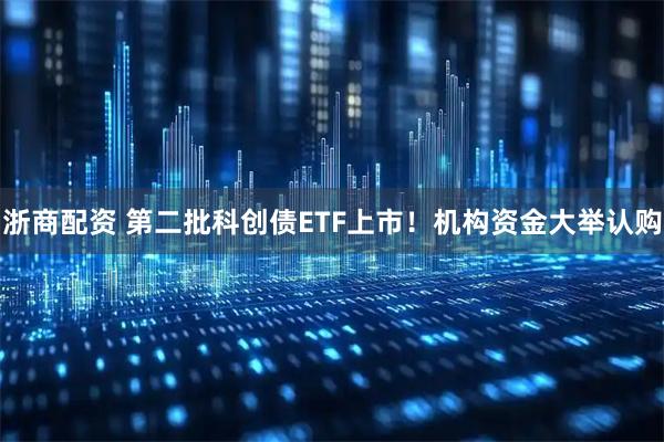 浙商配资 第二批科创债ETF上市！机构资金大举认购