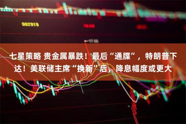 七星策略 贵金属暴跌！最后“通牒”，特朗普下达！美联储主席“换新”后，降息幅度或更大