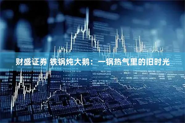 财盛证券 铁锅炖大鹅：一锅热气里的旧时光